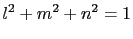 $\displaystyle l^2+m^2+n^2=1$