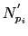 $ N_{p_{i}}^{'}$