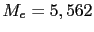 $ M_e = 5,562$