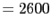 $\displaystyle = 2600$