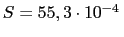 $ S = 55,3 \cdot10^{-4}\,$
