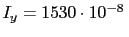 $ I_y= 1530 \cdot10^{-8}\,$