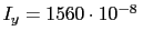 $ I_y= 1560 \cdot10^{-8}\,$