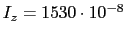 $ I_z= 1530 \cdot10^{-8}\,$