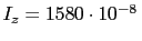 $ I_z= 1580 \cdot10^{-8}\,$
