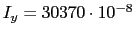 $ I_y = 30370 \cdot10^{-8}\,$