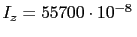 $ I_z = 55700 \cdot10^{-8}\,$