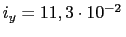 $ i_y = 11,3 \cdot10^{-2}\,$