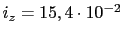$ i_z = 15,4 \cdot10^{-2}\,$