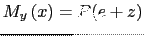 $\displaystyle M_y\left(x\right)=P(e+z)$